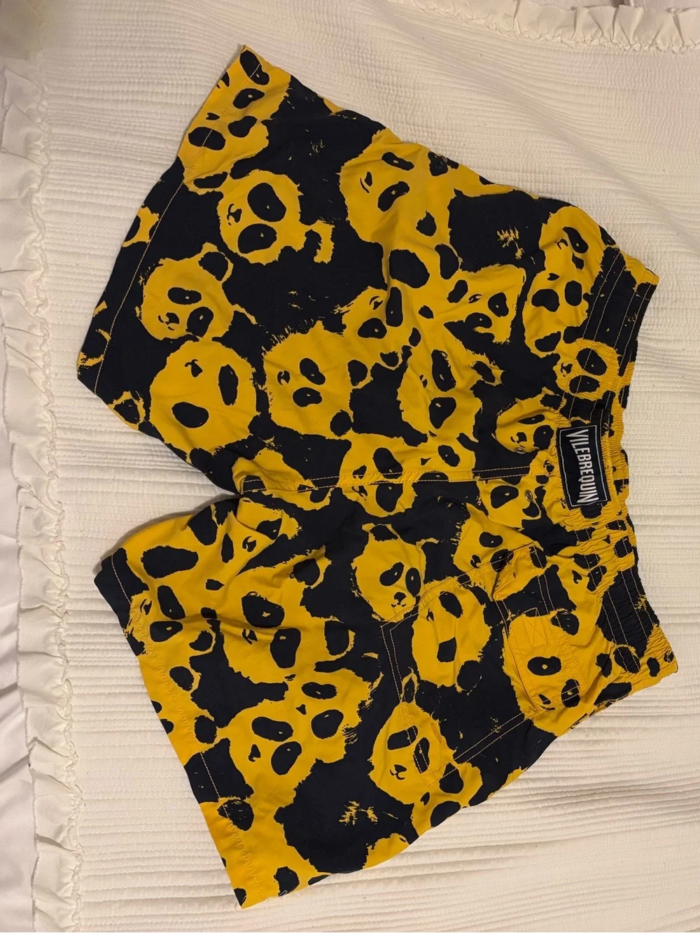 Vilebrequin Yellow and Black Graphic Swim Shorts